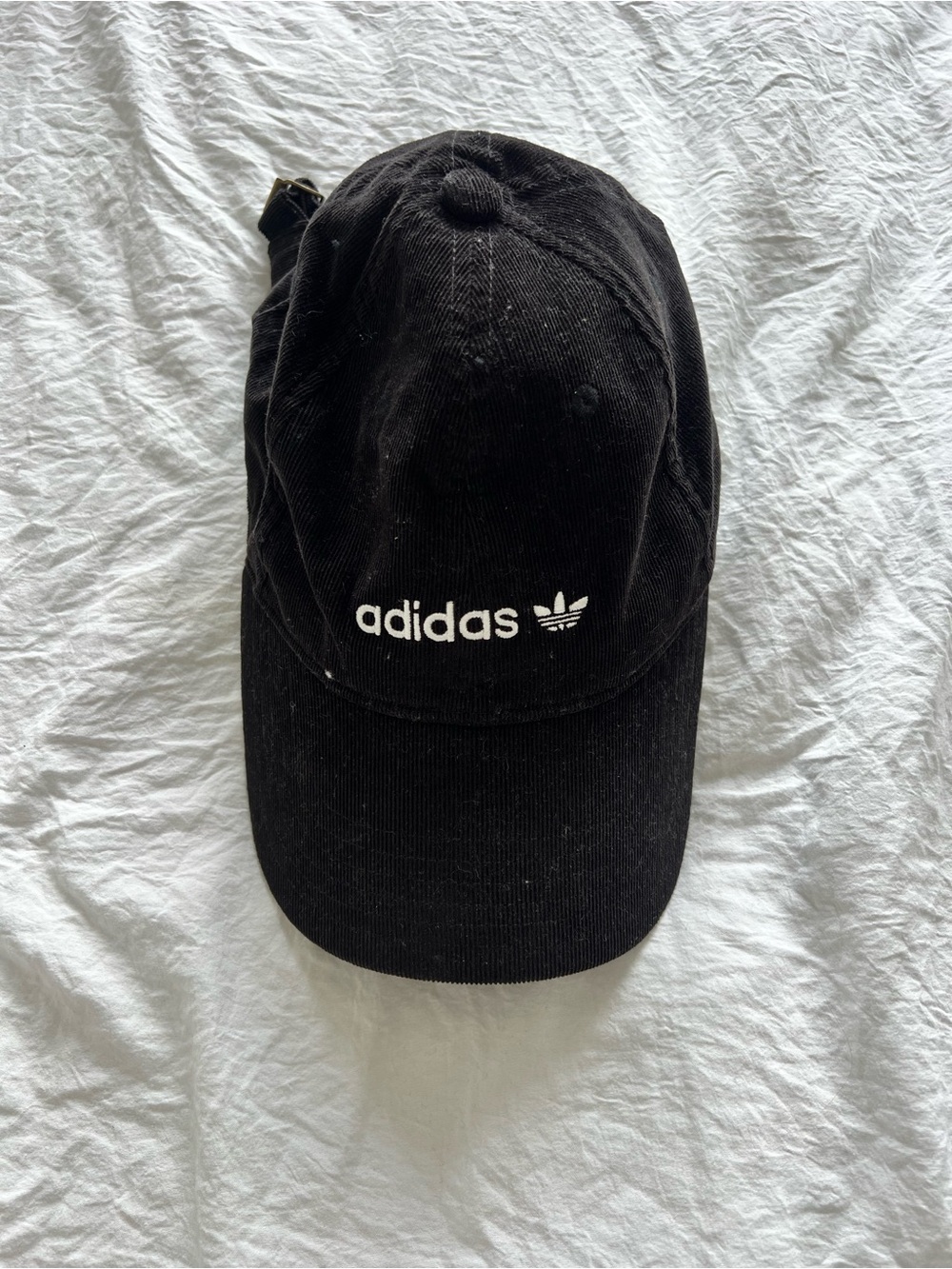 Adidas Black Corduroy Baseball Cap